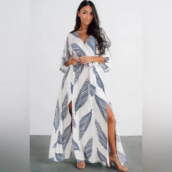 Baltic Born | Dresses | Corinth Maxi Dress Navy Print | Poshmark